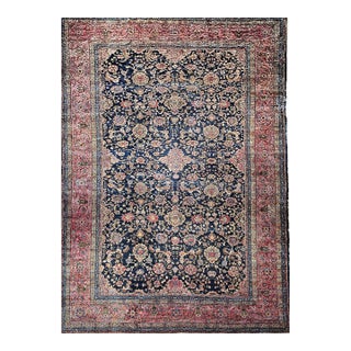 19th Century Oversized Persian Farahan Sarouk Rug With Floral Design For Sale