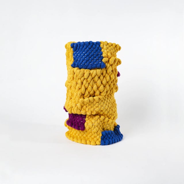 Color Vase in Yellow by Mariadela Araujo For Sale - Image 4 of 4