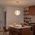 Metal Bloom 14 Inch Pendant Light by Nova of California - White Cage Globe Bubble Orb Light - Satin Steel Canopy - Mid-Century Modern Kitchen Light For Sale - Image 7 of 7