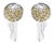 925 Sterling Silver 1/6ct TDW Yellow Treated Diamond Charm Earrings For Sale