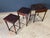 Antique Hand-Crafted Mahogany Nesting Tables With Leather Tops, 1910 For Sale - Image 17 of 17