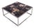 Organic Modern Square Sliced Petrified Wood Top Coffee Table For Sale