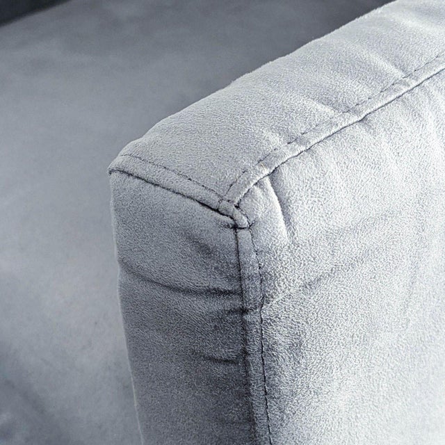 West Elm Modern Gray Lounge Chair With Armrests For Sale In San Francisco - Image 6 of 7