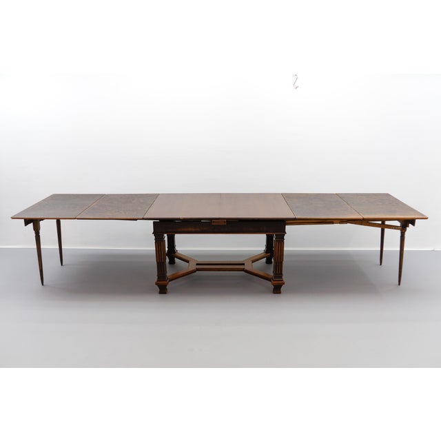 Mid-Century Modern Historic Extendable Dining Table, Germany, 19th Century For Sale - Image 3 of 18