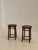 Vintage Stools in Wood and Vienna Straw, 1950s, Set of 2, in Flawless conditions. Designed 1950 to 1959