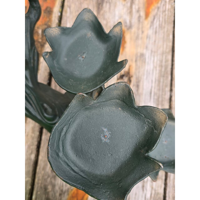 A delightful example of mid-20th century American cast iron garden and indoor decor, this multi-bowl plant stand features...