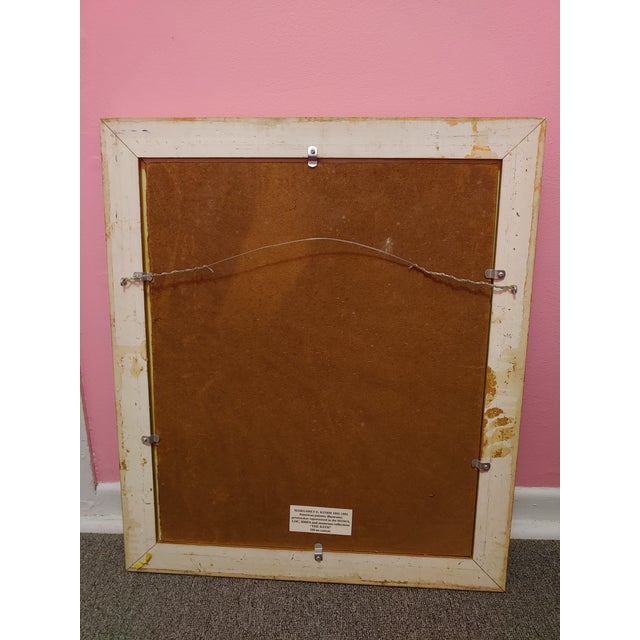 Wood Vintage Early 20th Century "The Bath" Oil Painting on Board by Moma Artist, Framed For Sale - Image 7 of 8