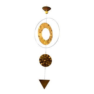 Myron Wasserman 1980s Mobile of Brass and Other Metals For Sale