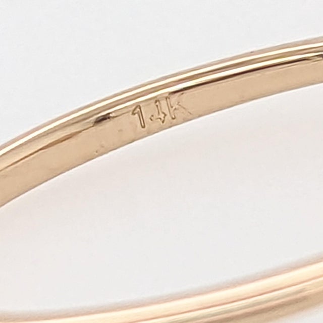 Minimalist Ruby Ring With Earth Mined Diamonds: Solid 14k Gold, Size 6.75 For Sale - Image 10 of 10