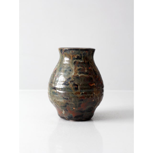 Vintage Handmade Studio Pottery Vase For Sale - Image 6 of 12