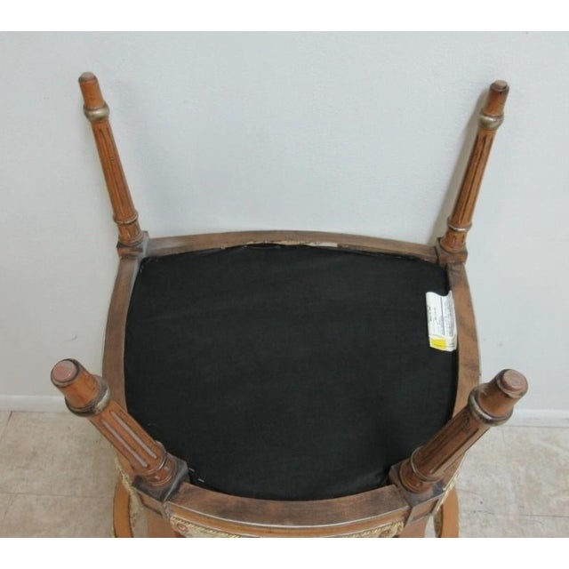 Tan 1980s Century Furniture French Carved living Room Arm Lounge Chair B For Sale - Image 8 of 11