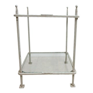 Claudio Rayes Wrought Iron Hand Made End Table For Sale