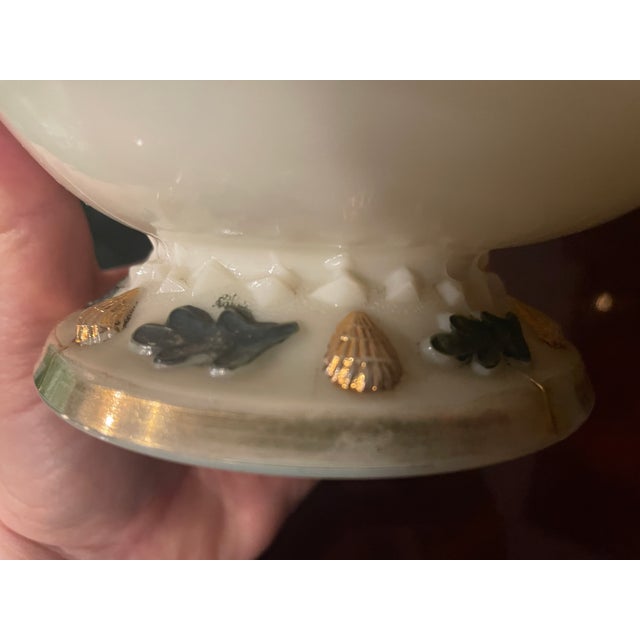 Antique Northwood Glass Company Nautilus (Argonaut Shell) Pattern Custard Glass Covered Butter Dish C. Early 1900's For Sale In Nashville - Image 6 of 17