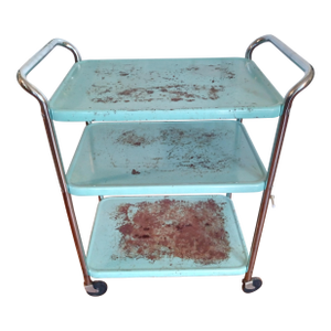 Vintage 1950's Turquoise Cosco Kitchen Cart