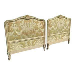 1960s Pair of Carved Wood Louis XV Twin Headboards
