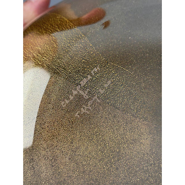 Elsa Peretti 1980s Elsa Peretti for Tiffany & Co. Murano Glass Plate – Archimede Seguso, 24k Gold For Sale - Image 4 of 4