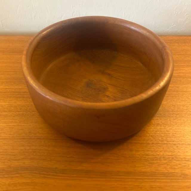 Mid 20th Century Vintage Mid-Century Modern Teakwood Bowl For Sale - Image 5 of 5
