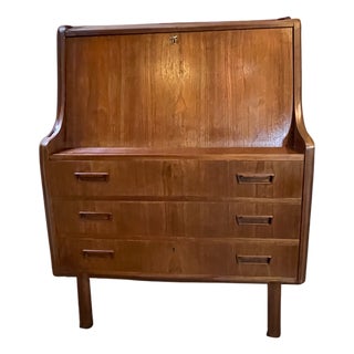 Mid-Century Modern Teak Writing Desk by Gunnar Nielsen Tibergaard, 1960s For Sale