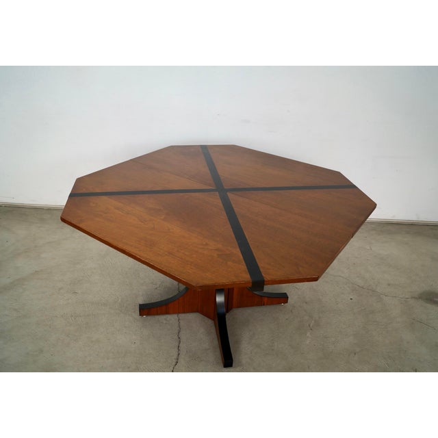 1960’s Mid-Century Modern John Kapel Walnut X Dining Table For Sale In Los Angeles - Image 6 of 12