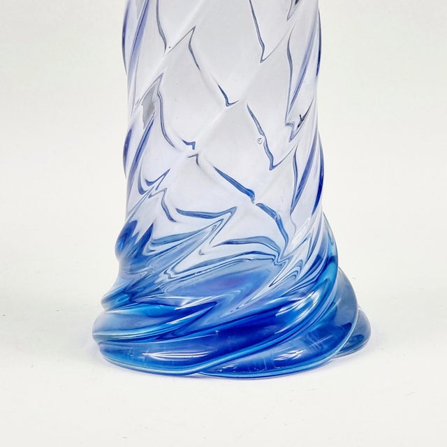 Glass XL Mid-Century Twisted Murano Glass Vase From Fratelli Toso, Italy, 1960s For Sale - Image 7 of 9