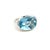 1990s 1990s Natural Solitaire Blue Topaz Ring Size 6.5 14k W Gold 17.35 Cts Certified For Sale - Image 5 of 11