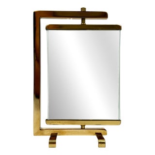 Vintage Polished Brass Picture Frame, 1970s For Sale