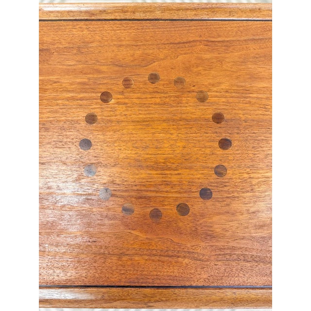 Drexel MCM Coffee Table Circular Dowel Inlay Vintage Mid-Century Modern For Sale In Tampa - Image 6 of 10
