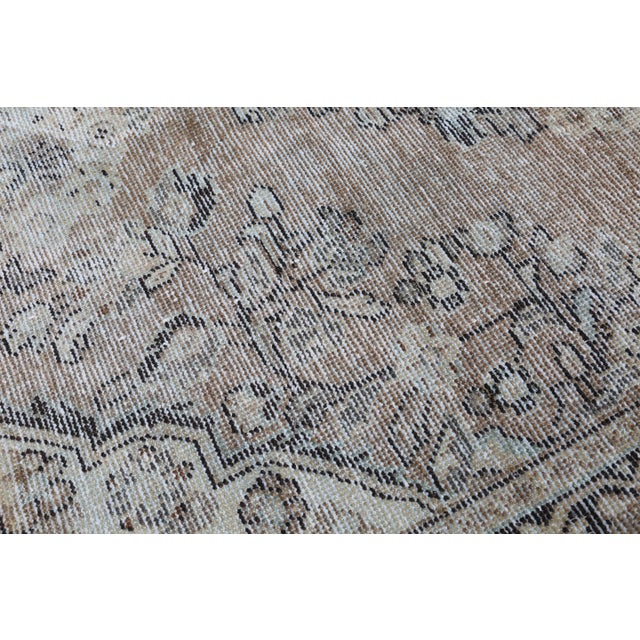 Vintage Tribal Medallion Rug in Muted Blues and Beiges – Handwoven Elegance With Architectural Symmetry - 4' 6'' X 6' 4'' For Sale - Image 9 of 12