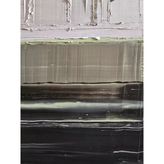 The Seine River (Paris) — Abstract Minimalist Landscape Oil Painting For Sale - Image 6 of 10