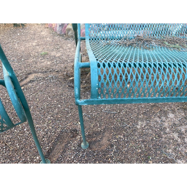 Vintage Metal Garden Chairs, A Pair For Sale - Image 9 of 9
