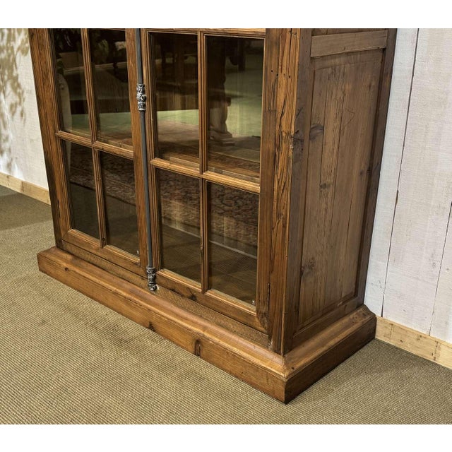 Brown Modern Fir Wood Bookcase, 1980s For Sale - Image 8 of 18