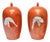 Pair of Petite Chinese Persimmon Pine & Crane Jars, C. 1920 For Sale