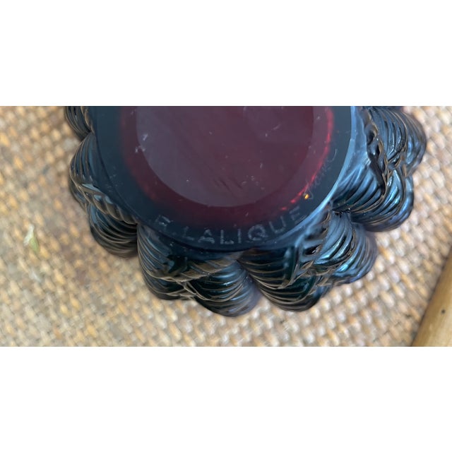 Art Deco Rare Rene Lalique Moissac Red Amber Vase For Sale - Image 3 of 4