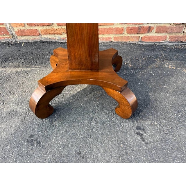 Antique American Classical Carved Mahogany Work Table For Sale - Image 9 of 17