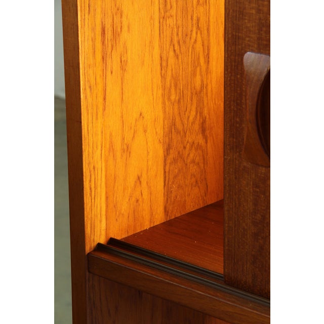 1960s Mid-Century Modern Danish Teak Bookcase with Sliding Doors, 1960s For Sale - Image 5 of 18