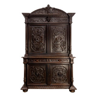 Antique French Oak Cabinet, 1800s For Sale