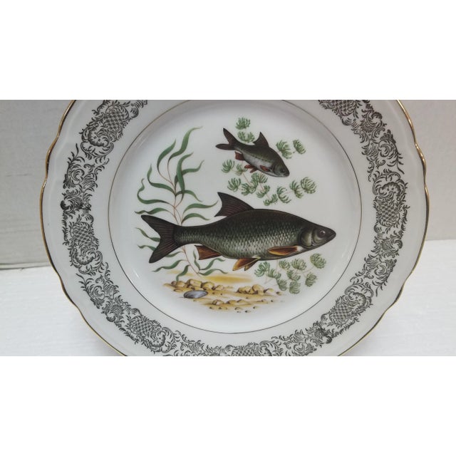 1950s French Hand Painted Porcelain Dinnerware - Set of 13 For Sale In New York - Image 6 of 12