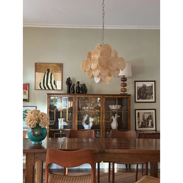 Amber Colored Murano Disc Light in the style of Vistosi For Sale - Image 6 of 7