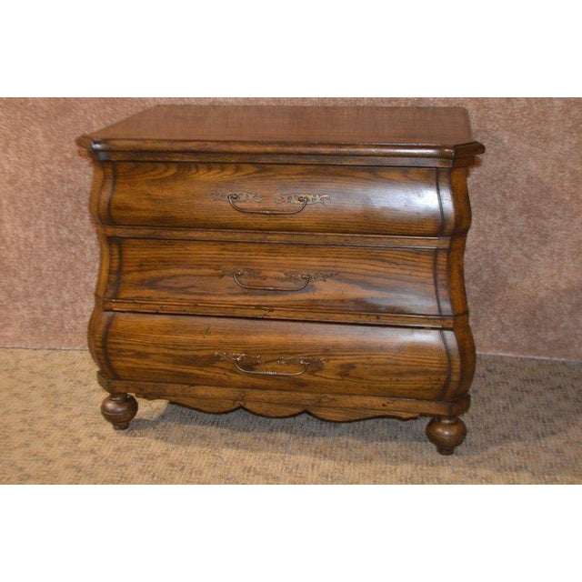 1980s Traditional Oak Bombe' Chest/Nightstand Chairish