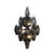 Modern Pair of Modernist Smoked Gray Murano Glass Diamond-Form Polyhedral Wall Sconces For Sale - Image 3 of 18