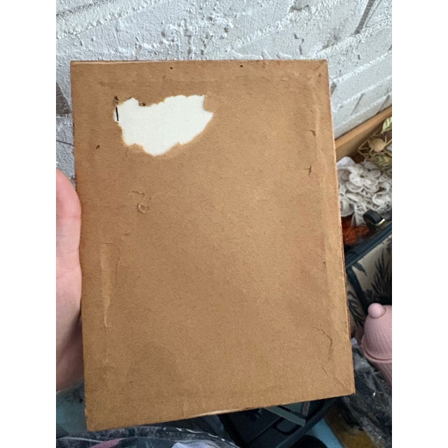 Vintage Cottage Core Cross Stitch, Needlepoint, Embroidered Framed Art of Little Boy & Kite, Textile Art For Sale - Image 4 of 8