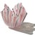 Mid-Century Modern Vintage Venini Bianconi Murano Pink White Italian Art Glass Fazzoletto Handkerchief Vase Mid Century Era For Sale - Image 3 of 5