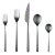 Mepra Linea 20-Piece Flatware Set, Ice Oro Black For Sale