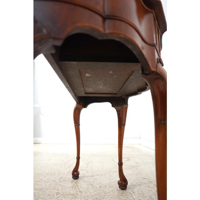 Vintage Burl Walnut George II 1 Drawer Console Table For Sale - Image 18 of 18