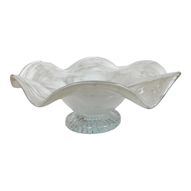 Vintage Cloud Ruffle Bowl For Sale