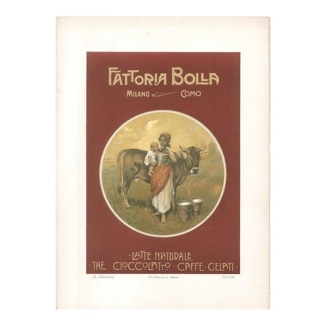 Fattoria Bolla - Vintage Advertising Lithograph by Achille Beltrame - 1910 ca. 1910 ca. For Sale