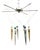 Chandelier with Multicolored Cones by Lamp International, 1990s For Sale