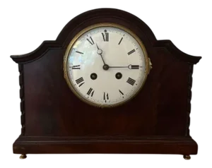 Antique Edwardian Mahogany Mantle Clock, 1900s