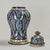 Blue Vintage Moroccan Earthenware and Metal Lidded Urn For Sale - Image 8 of 12