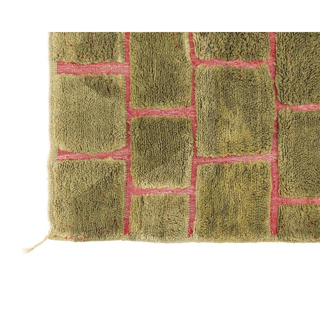 Textile Hand-Knotted Wool Rug by Azele Studio For Sale - Image 7 of 11